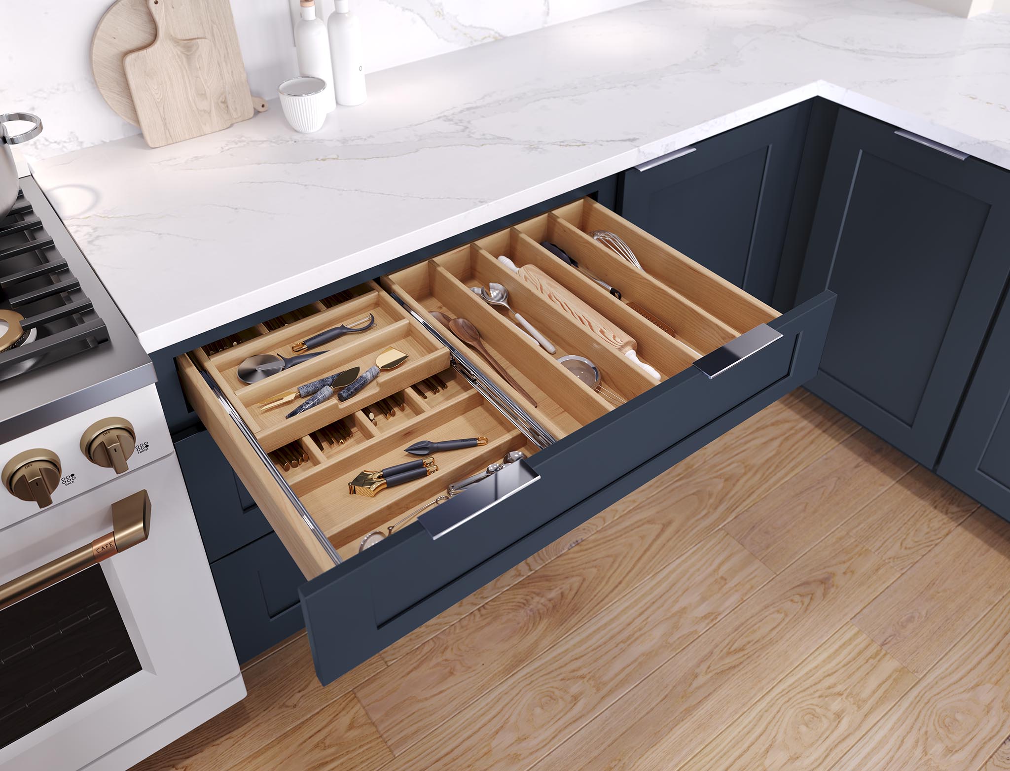 Slide-Out Cabinet Organizer for Knives and Tools - Gast